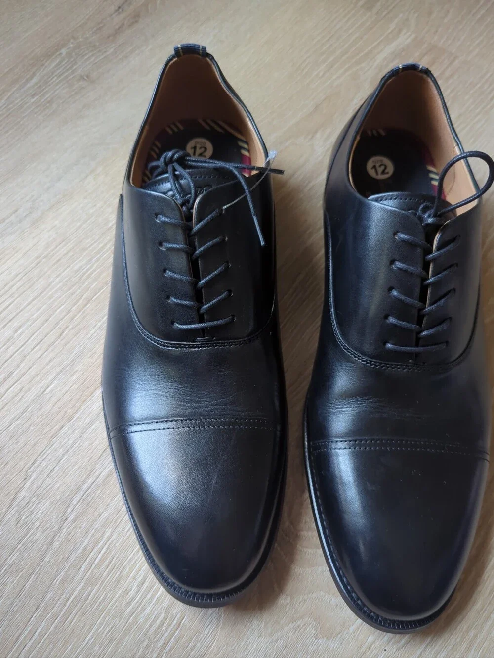 Brooks Brothers Men Dress Shoes Cassel Cap Toe Oxford Black Ortholite 12